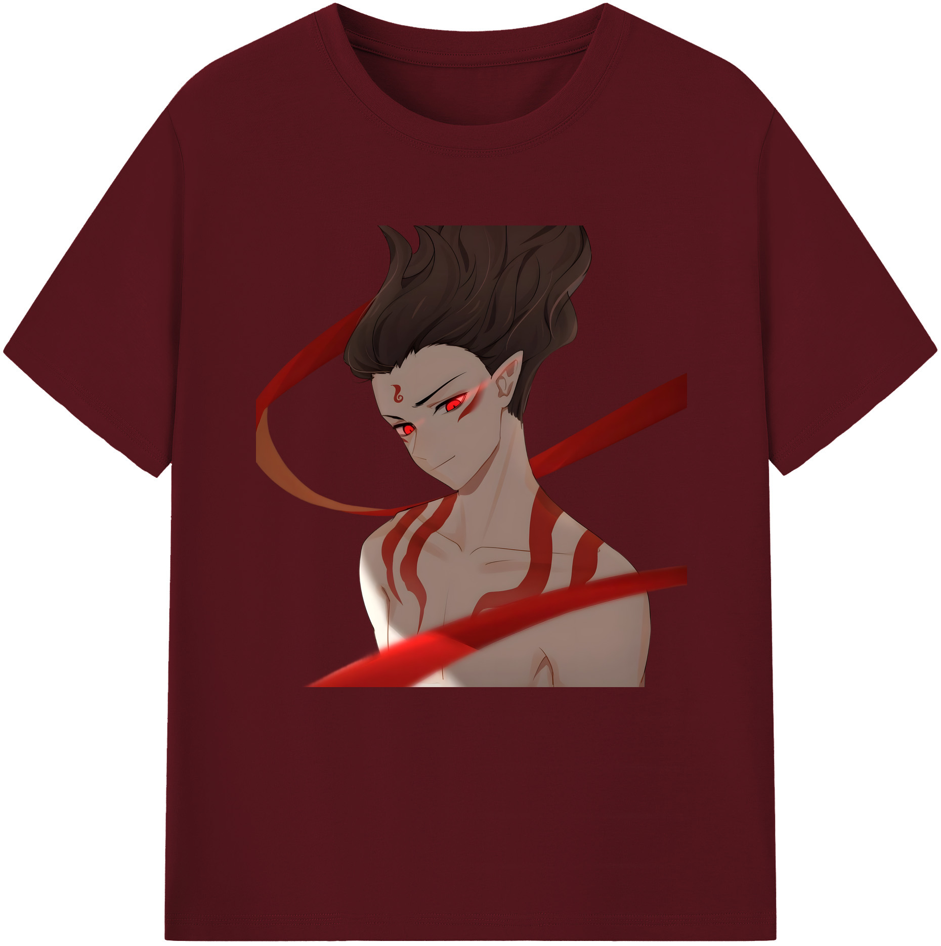 （画像用） Ne Zha 2 ナタ 魔童の大暴れ 綿100％半袖Tシャツ（フロントプリント）